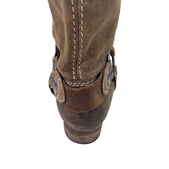 Bed Stu Women 8.5 Opal Brown Leather Bottle Opener Square Toe Distressed Cowgirl - Picture 5 of 10